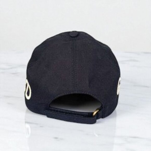 NWT Authentic Gucci Cotton Loved Gucci Baseball Hat L Navy - Picture 7 of 9